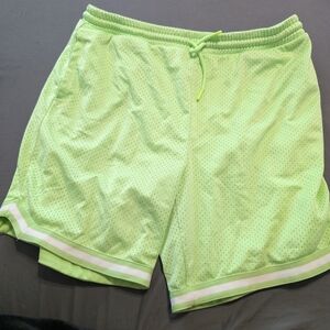 Men's Green Mesh Basketball Shorts
